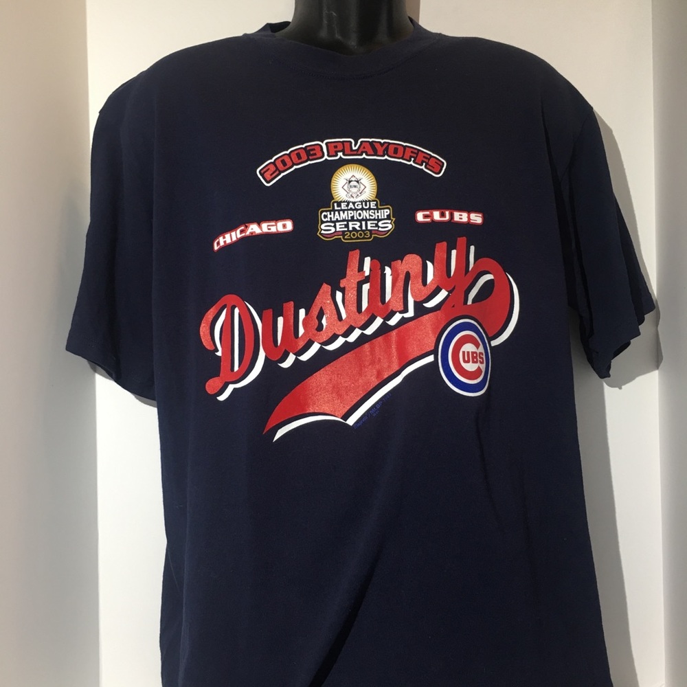 Vintage Majestic 2003 Cubs Playoffs Dustiny-size L - Picture 1 of 4